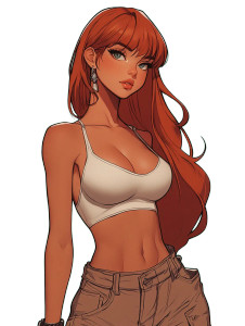 Red-Haired Anime Woman V4 Vinyl Car Decal Sticker – Waterproof & UV-Resistant 8" Red-Haired Anime Woman V4 Vinyl Car Decal Sticker – Waterproof & UV-Resistant 8"