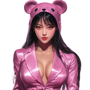 Vivid Silk Bear Vinyl Car Decal Sticker – Waterproof & UV-Resistant 8"