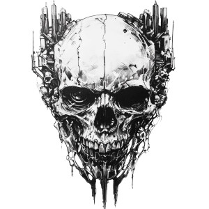 Grim Dark Servo Skull Vinyl Car Decal Sticker – Waterproof & UV-Resistant 8" Grim Dark Servo Skull Vinyl Car Decal Sticker – Waterproof & UV-Resistant 8"