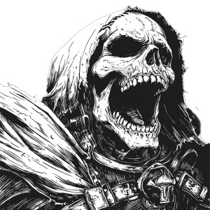 Grim Reaper Sketch Vinyl Car Decal Sticker – Waterproof & UV-Resistant 8"