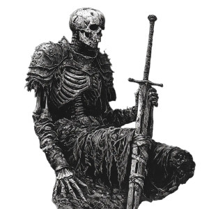 Dark Souls Skeleton Vinyl Car Decal Sticker – Waterproof & UV-Resistant 8"