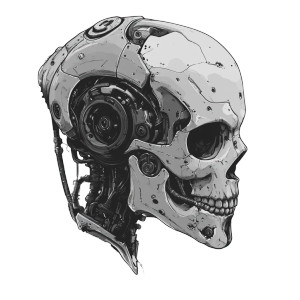Robot Skull Vinyl Car Decal Sticker – Waterproof & UV-Resistant 8" Robot Skull Vinyl Car Decal Sticker – Waterproof & UV-Resistant 8"