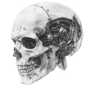 Terminator Endo Skull Vinyl Car Decal Sticker – Waterproof & UV-Resistant 8"