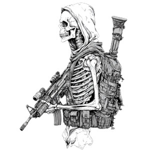 Warrior Skeleton Vinyl Car Decal Sticker – Waterproof & UV-Resistant 8" Warrior Skeleton Vinyl Car Decal Sticker – Waterproof & UV-Resistant 8"