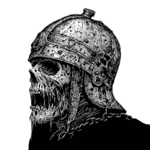 Zombie Medieval Helmet Vinyl Car Decal Sticker – Waterproof & UV-Resistant 8"