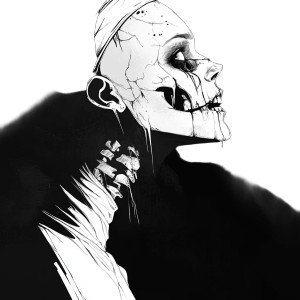 Gothic Horror Woman Vinyl Car Decal Sticker – Waterproof & UV-Resistant 8"