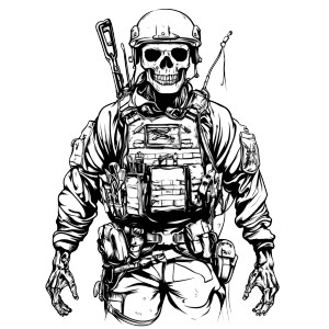 Navy Seal Skeleton Vinyl Car Decal Sticker – Waterproof & UV-Resistant 