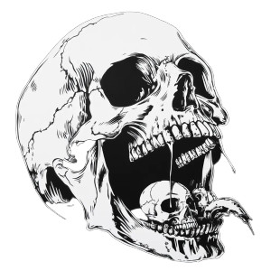 Skull Illustration Vinyl Car Decal Sticker – Waterproof & UV-Resistant 8" Skull Illustration Vinyl Car Decal Sticker – Waterproof & UV-Resistant 8"