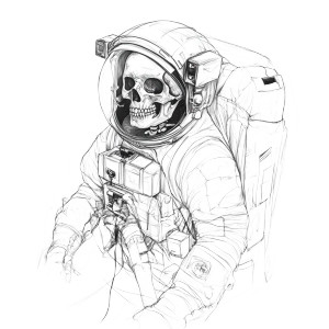 Skeleton Astronaut Sketch Vinyl Car Decal Sticker – Waterproof & UV-Resistant 8" Skeleton Astronaut Sketch Vinyl Car Decal Sticker – Waterproof & UV-Resistant 8"