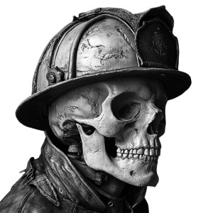 Fireman'S Skull Portrait Vinyl Car Decal Sticker – Waterproof & UV-Resistant 8"