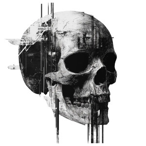 Skull Illustration V2 Vinyl Car Decal Sticker – Waterproof & UV-Resistant 8"