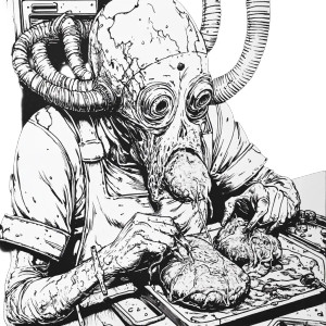 Strange Meat Comic Vinyl Car Decal Sticker – Waterproof & UV-Resistant 8"