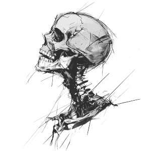 Spooky Anime Skeletons V2 Vinyl Car Decal Sticker – Waterproof & UV-Resistant 8"