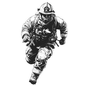 Heroic Firefighter Dash Vinyl Car Decal Sticker – Waterproof & UV-Resistant 8"