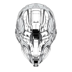 Evil Robot Helmet Vinyl Car Decal Sticker – Waterproof & UV-Resistant 8"