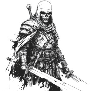 Ancient Warrior Sketch Vinyl Car Decal Sticker – Waterproof & UV-Resistant 8"