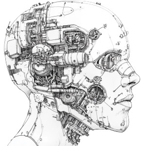 Technology Sketch Vinyl Car Decal Sticker – Waterproof & UV-Resistant 8"