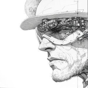 Moebius Lennon Cyborg Vinyl Car Decal Sticker – Waterproof & UV-Resistant 8"