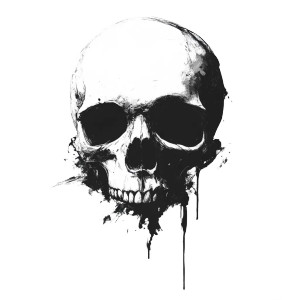 Minimalist Skull Art Vinyl Car Decal Sticker – Waterproof & UV-Resistant 8"
