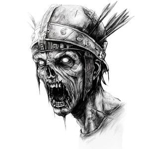 Zombie Warrior Portrait Vinyl Car Decal Sticker – Waterproof & UV-Resistant 8"