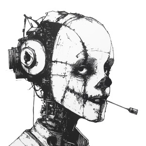 Mechanical Clown Vinyl Car Decal Sticker – Waterproof & UV-Resistant 8"