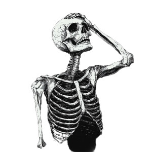 Skeleton In Tunic Vinyl Car Decal Sticker – Waterproof & UV-Resistant 8"