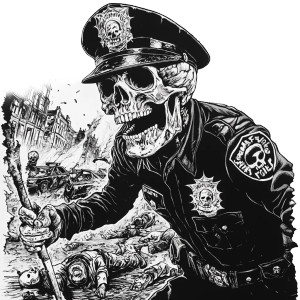 Angry Police Skull Vinyl Car Decal Sticker – Waterproof & UV-Resistant 8" Angry Police Skull Vinyl Car Decal Sticker – Waterproof & UV-Resistant 8"