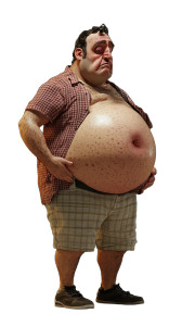 Bloated Stomach Man Vinyl Car Decal Sticker – Waterproof & UV-Resistant 8" Bloated Stomach Man Vinyl Car Decal Sticker – Waterproof & UV-Resistant 8"