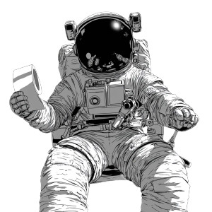 Astronaut With Toilet Paper Vinyl Car Decal Sticker – Waterproof & UV-Resistant 8"