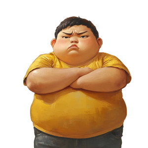 Asian Fat Boy Vinyl Car Decal Sticker – Waterproof & UV-Resistant 8" Asian Fat Boy Vinyl Car Decal Sticker – Waterproof & UV-Resistant 8"