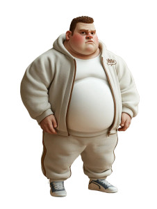 Chubby Tracksuit Man Vinyl Car Decal Sticker – Waterproof & UV-Resistant 8" Chubby Tracksuit Man Vinyl Car Decal Sticker – Waterproof & UV-Resistant 8"