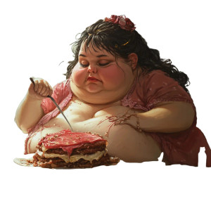 Fat Woman Vinyl Car Decal Sticker – Waterproof & UV-Resistant 8"