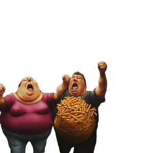 Obese Protestors Demand Vinyl Car Decal Sticker – Waterproof & UV-Resistant 8"