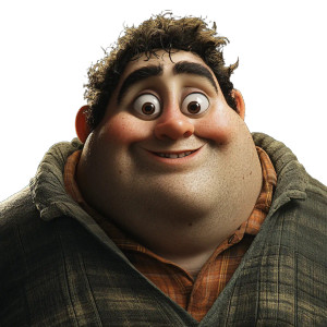 Goofy Chubby Guy Vinyl Car Decal Sticker – Waterproof & UV-Resistant 8"