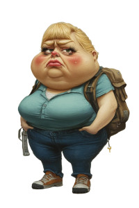 Grumpy Caricature Woman Vinyl Car Decal Sticker – Waterproof & UV-Resistant 8" Grumpy Caricature Woman Vinyl Car Decal Sticker – Waterproof & UV-Resistant 8"