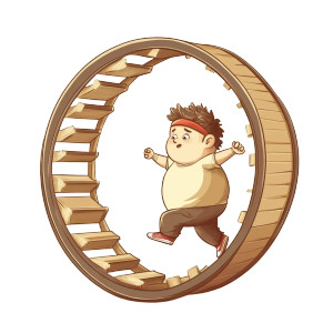 Running On Giant Wheel Vinyl Car Decal Sticker – Waterproof & UV-Resistant 8"