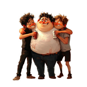 Emo Boys Hugging Vinyl Car Decal Sticker – Waterproof & UV-Resistant 8" Emo Boys Hugging Vinyl Car Decal Sticker – Waterproof & UV-Resistant 8"