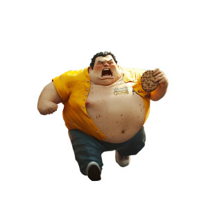 Angry Cookie Chase Vinyl Car Decal Sticker – Waterproof & UV-Resistant 8"