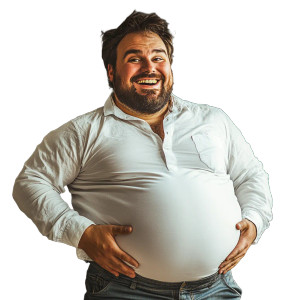 Satisfied Man Vinyl Car Decal Sticker – Waterproof & UV-Resistant 8"