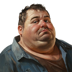Fat Man Portrait Vinyl Car Decal Sticker – Waterproof & UV-Resistant 8" Fat Man Portrait Vinyl Car Decal Sticker – Waterproof & UV-Resistant 8"