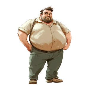 Evil Fat Man Vinyl Car Decal Sticker – Waterproof & UV-Resistant 8"