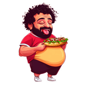 Fat Mo Salah Vinyl Car Decal Sticker – Waterproof & UV-Resistant 8"
