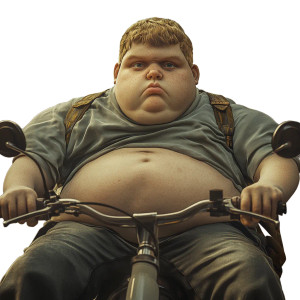 Obese Teen On Scooter Vinyl Car Decal Sticker – Waterproof & UV-Resistant 8" Obese Teen On Scooter Vinyl Car Decal Sticker – Waterproof & UV-Resistant 8"