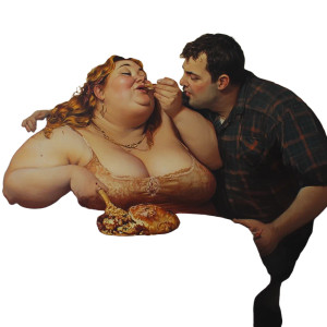 Feeding Couple Vinyl Car Decal Sticker – Waterproof & UV-Resistant 8"