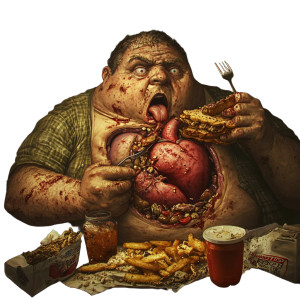 Poisoned Heart Man Vinyl Car Decal Sticker – Waterproof & UV-Resistant 8"