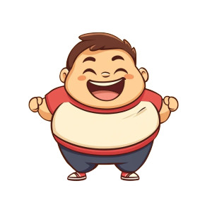 Happy Fat Boy V2 Vinyl Car Decal Sticker – Waterproof & UV-Resistant 8" Happy Fat Boy V2 Vinyl Car Decal Sticker – Waterproof & UV-Resistant 8"