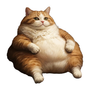 Fluffy Renaissance Cat Vinyl Car Decal Sticker – Waterproof & UV-Resistant 8"