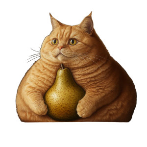 Plump Orange Cats Vinyl Car Decal Sticker – Waterproof & UV-Resistant 8"