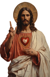 Sacred Heart Jesus Vinyl Car Decal Sticker – Waterproof & UV-Resistant 8"