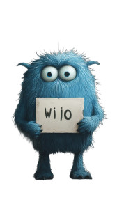 Monster Holding Sign Vinyl Car Decal Sticker – Waterproof & UV-Resistant 8"